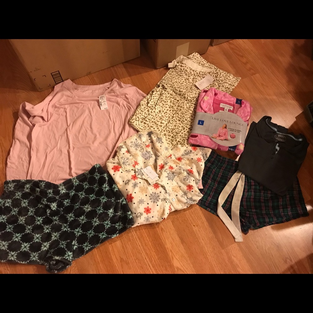 Lot of pajamas, NWT, new, shorts, pants, shirts